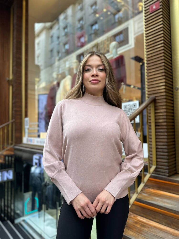 Triko Kazak Basic Pudra - 32132 | KAZEE (3'lü Set S-M-L) - 2