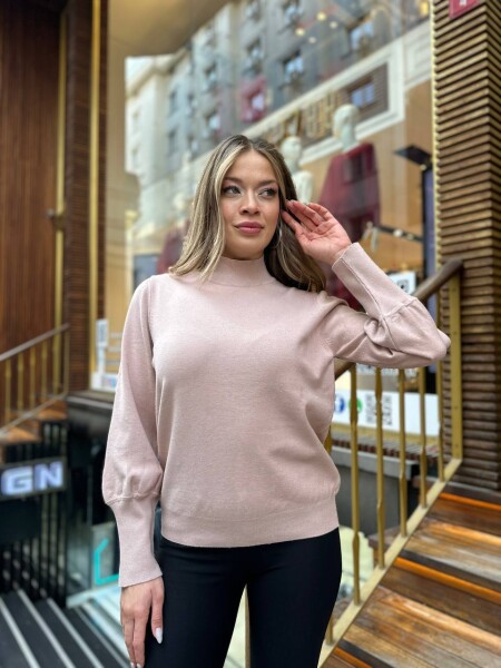 Triko Kazak Basic Pudra - 32132 | KAZEE (3'lü Set S-M-L) - 4