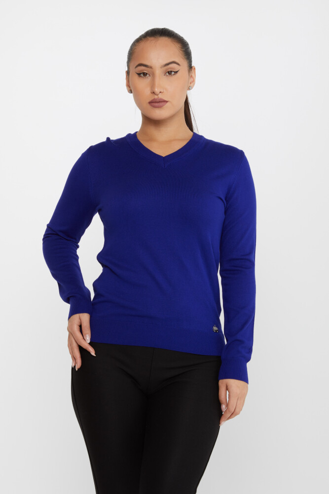 Triko Kazak Basic Saks - 30256 | KAZEE (4'lü Set M-L-XL-2XL) - 2