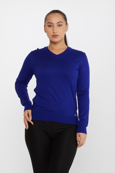 Triko Kazak Basic Saks - 30256 | KAZEE (4'lü Set M-L-XL-2XL) - 2