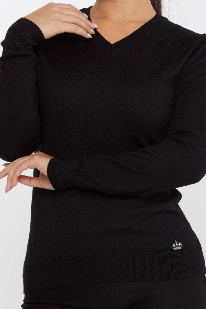 Triko Kazak Basic Siyah - 30256 | KAZEE (4'lü Set M-L-XL-2XL) - 3