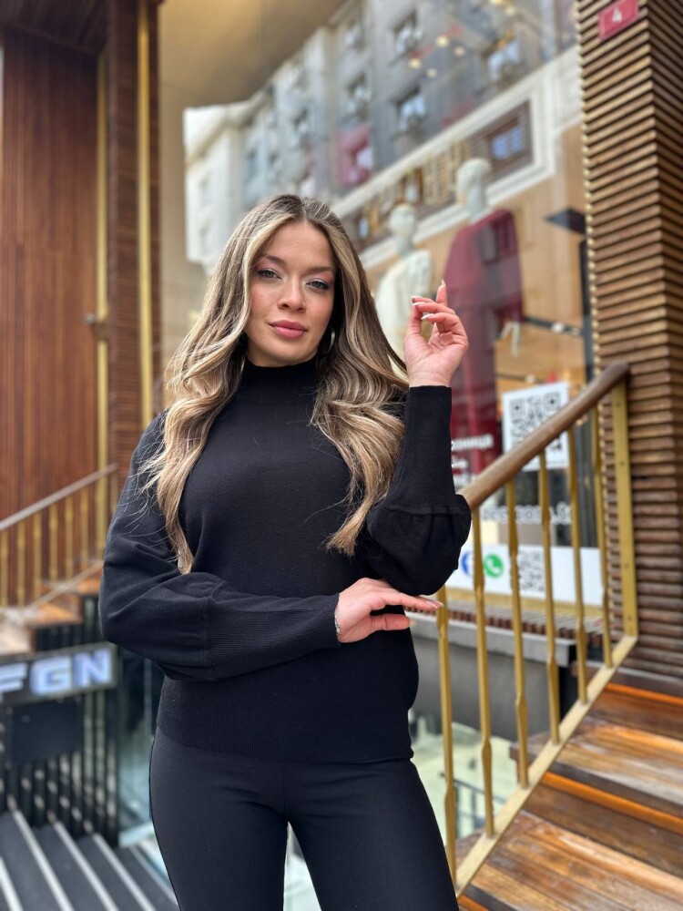 Triko Kazak Basic Siyah - 32132 | KAZEE (3'lü Set S-M-L) - 1