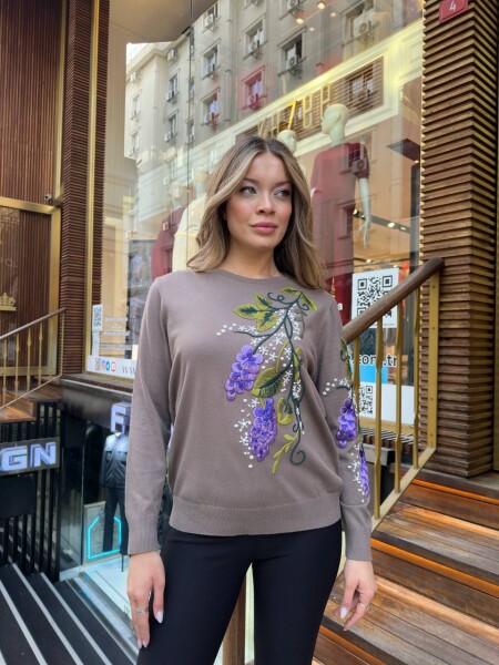 Triko Kazak Bisiklet Yaka Bej - 32253 | KAZEE (3'lü Set L-XL-2XL) - KAZEE