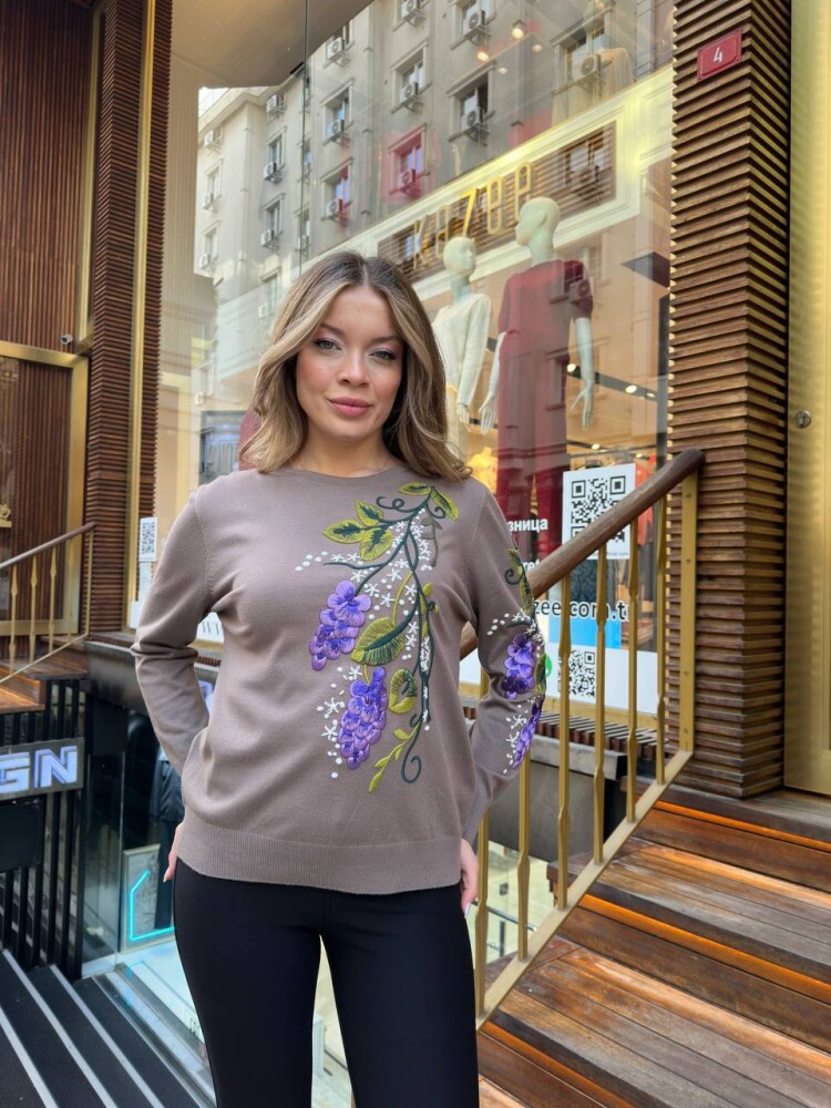 Triko Kazak Bisiklet Yaka Bej - 32253 | KAZEE (3'lü Set L-XL-2XL) - 2