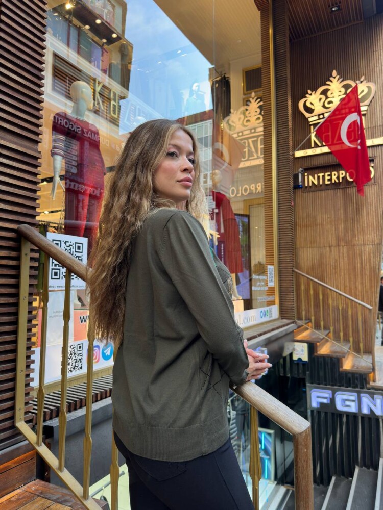 Triko Kazak Bisiklet Yaka Haki - 31874 | KAZEE (3'lü Set XL-2XL-3XL) - 6