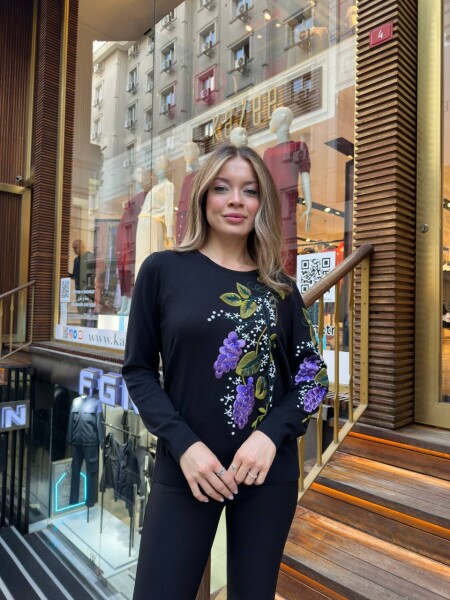 Triko Kazak Bisiklet Yaka Siyah - 32253 | KAZEE (3'lü Set L-XL-2XL) - 3