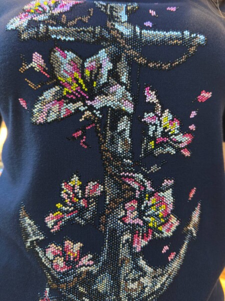 Triko Kazak Desenli Nakışlı Lacivert - 31678 | KAZEE (3'lü Set M-L-XL) - 5