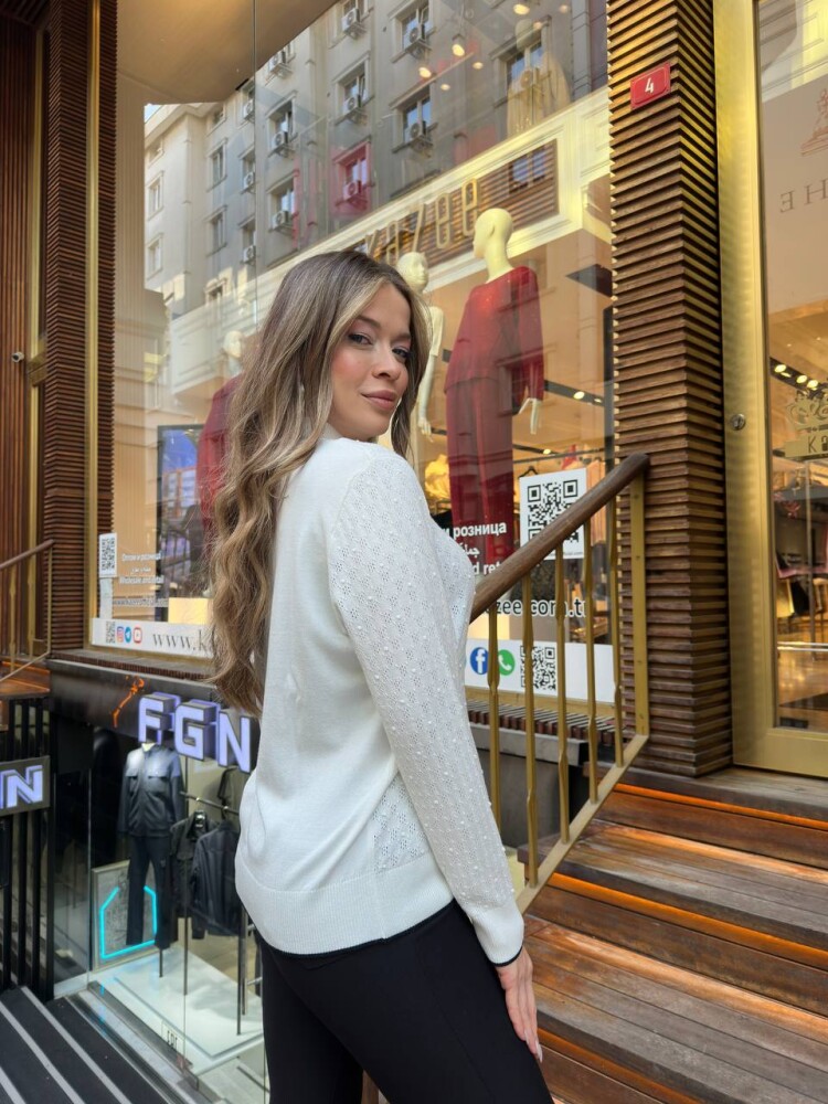 Triko Kazak Dik Yaka Ekru - 32101 | KAZEE (3'lü Set M-L-XL) - 6