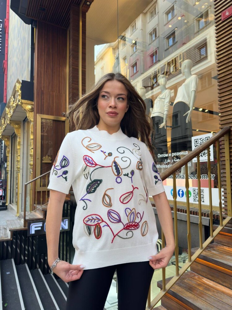 Triko Kazak Dik Yaka Ekru - 32194 | KAZEE (3'lü Set L-XL-2XL) - 1