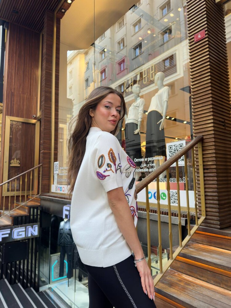 Triko Kazak Dik Yaka Ekru - 32194 | KAZEE (3'lü Set L-XL-2XL) - 4