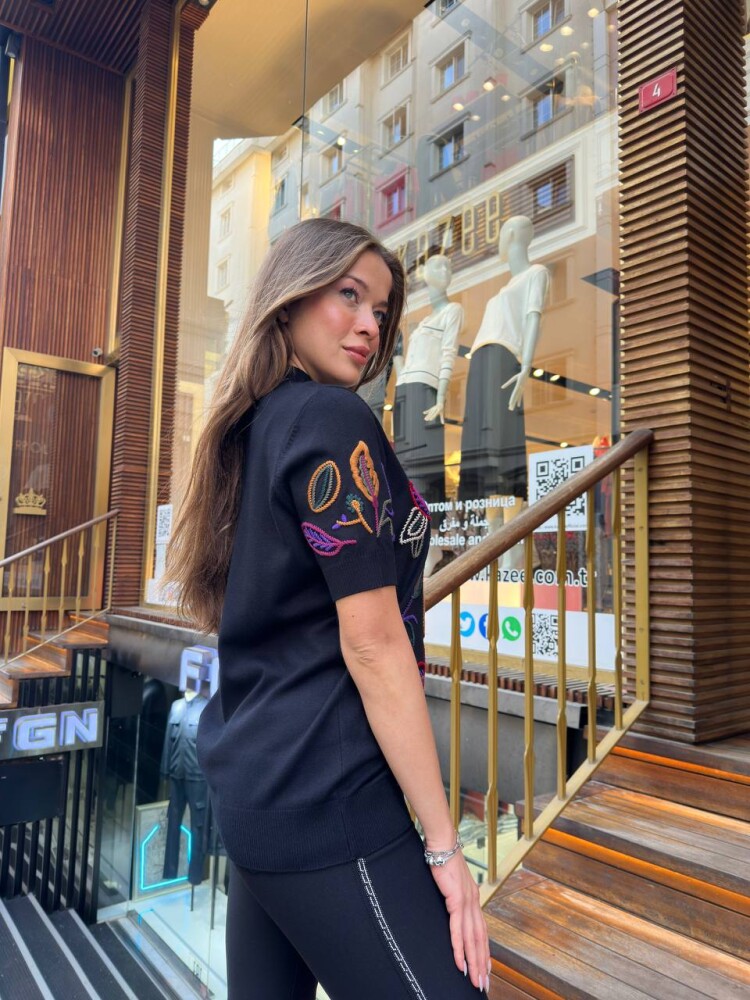 Triko Kazak Dik Yaka Lacivert - 32194 | KAZEE (3'lü Set L-XL-2XL) - 4