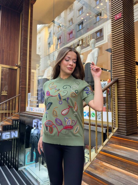 Triko Kazak Dik Yaka Yeşil - 32194 | KAZEE (3'lü Set L-XL-2XL) - KAZEE (1)