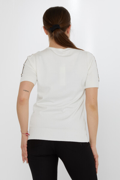 Triko Kazak Kaplan Taş İşlemeli Ekru - 31596 | KAZEE (3'lü Set M-L-XL) - 5