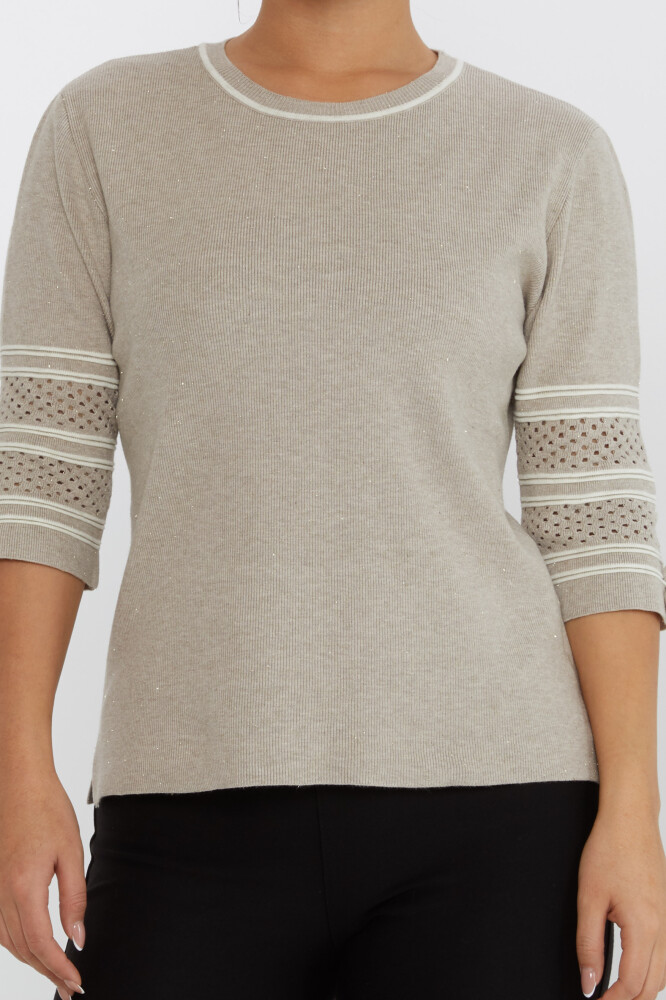 Triko Kazak Kol Detaylı Vizon - 31316 | KAZEE (3'lü Set M-L-XL) - 3