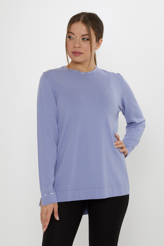 Triko Kazak Kol Yırtmaç Detaylı Lavanta - 31857 | KAZEE (2'li Set L-XL) - 2