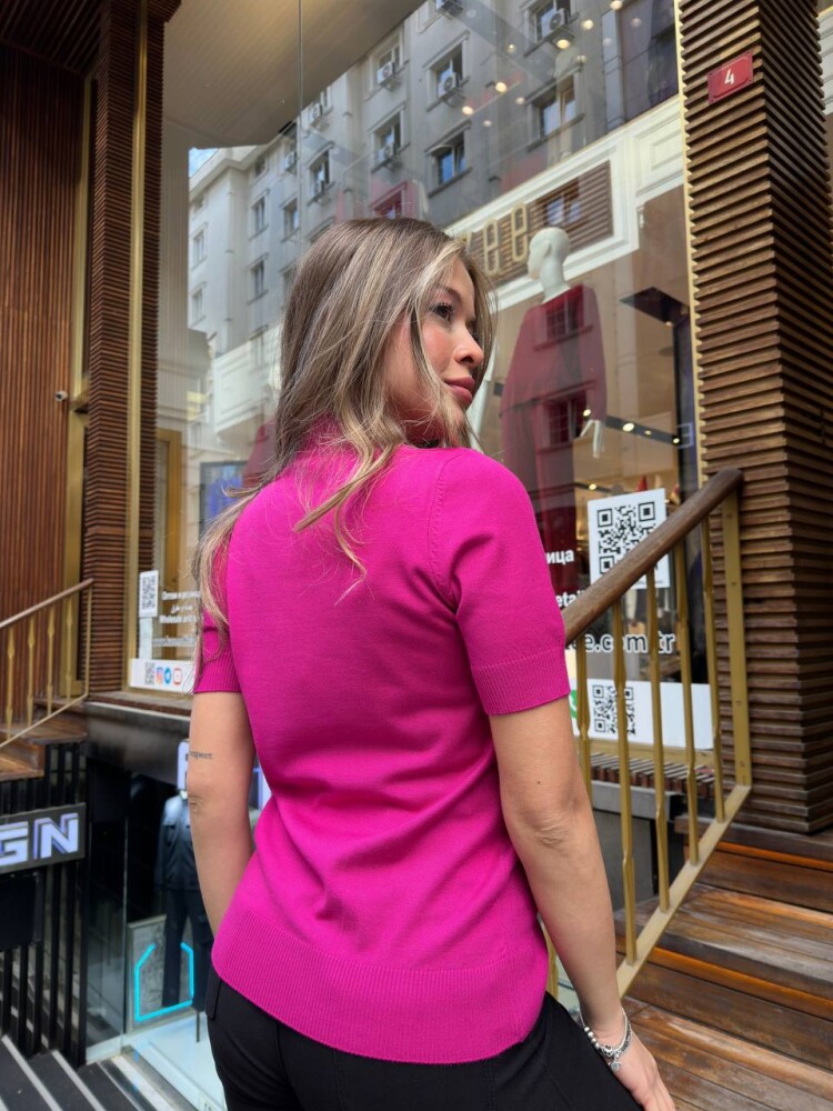 Triko Kazak Kuğu Desenli Fuşya - 32160 | KAZEE (3'lü Set S-M-L) - 6