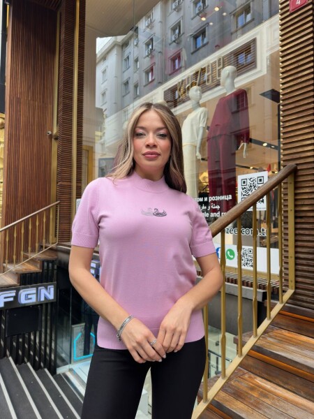 Triko Kazak Kuğu Desenli Pudra - 32160 | KAZEE (3'lü Set S-M-L) - 3