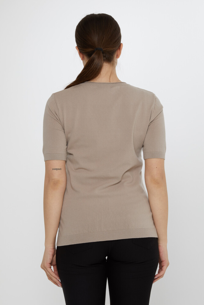 Triko Kazak Kurdele Broşlu Vizon - 31815 | KAZEE (3'lü Set L-XL-2XL) - 6