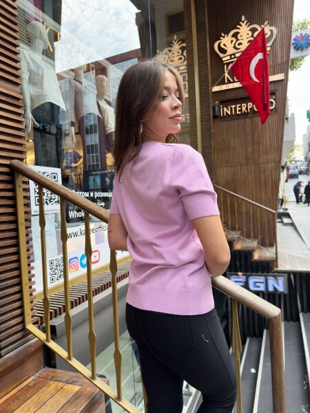 Triko Kazak Kuş Desenli Pembe - 31831 | KAZEE (3'lü Set S-M-L) - 4