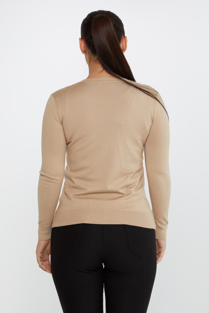 Triko Kazak Leopar Desenli Bej - 30749 | KAZEE (4'lü Set M-L-XL-2XL) - 5