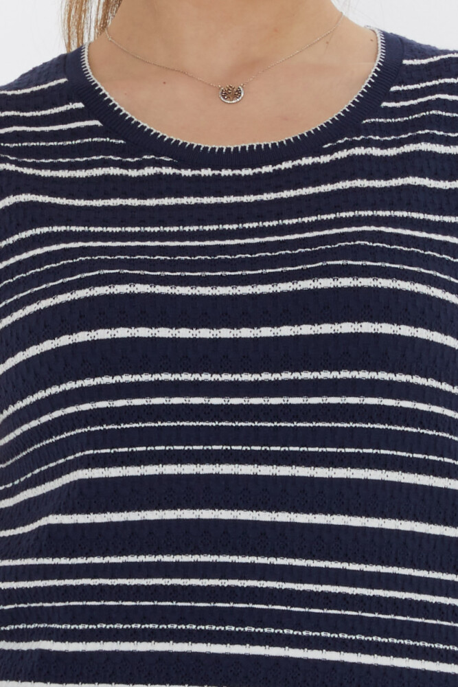 Triko Kazak Sıfır Kollu Lacivert - 31764 | KAZEE (3'lü Set S-M-L) - 5