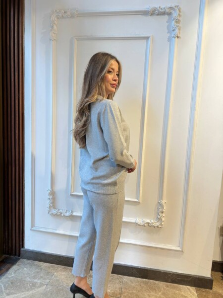 Triko Kazak Sim Geçişli Gri - 32203 | KAZEE (3'lü Set L-XL-2XL) - 6