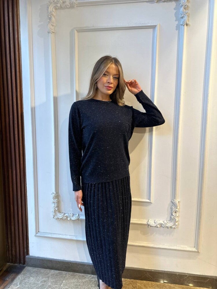 Triko Kazak Sim Geçişli Lacivert - 32203 | KAZEE (3'lü Set L-XL-2XL) - 2