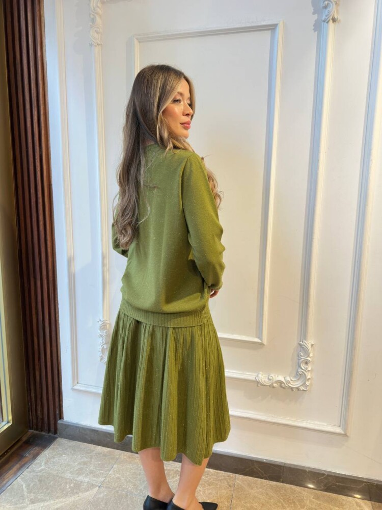 Triko Kazak Sim Geçişli Yeşil - 32203 | KAZEE (3'lü Set L-XL-2XL) - 6