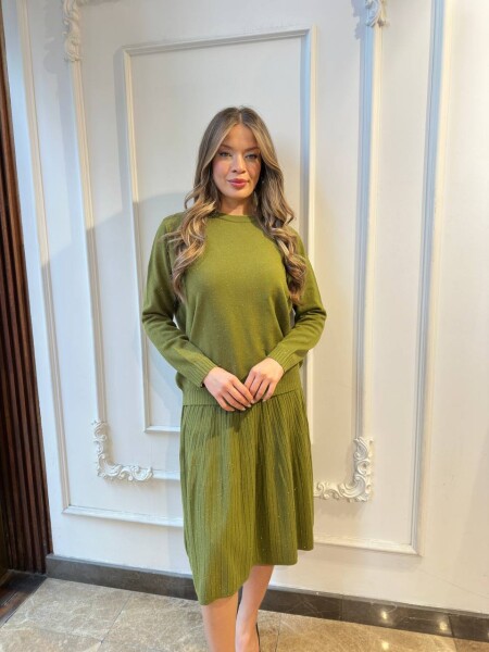 Triko Kazak Sim Geçişli Yeşil - 32203 | KAZEE (3'lü Set L-XL-2XL) - KAZEE (1)