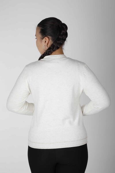 Triko Kazak Simli Ekru - 31027 | KAZEE (4'lü Set M-L-XL-2XL) - 4