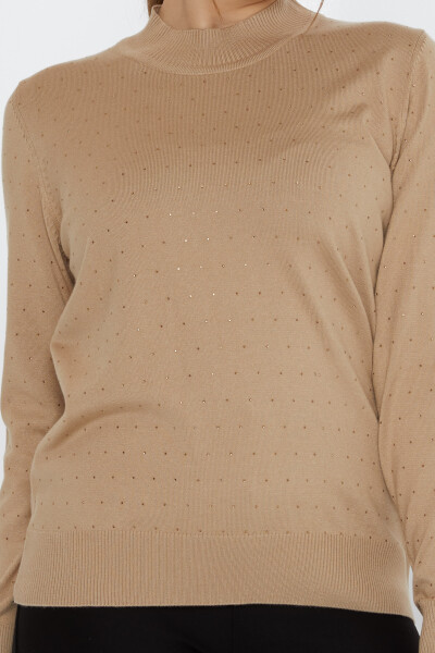 Triko Kazak Taş İşlemeli Bej - 31513 | KAZEE (3'lü Set L-XL-2XL) - 3