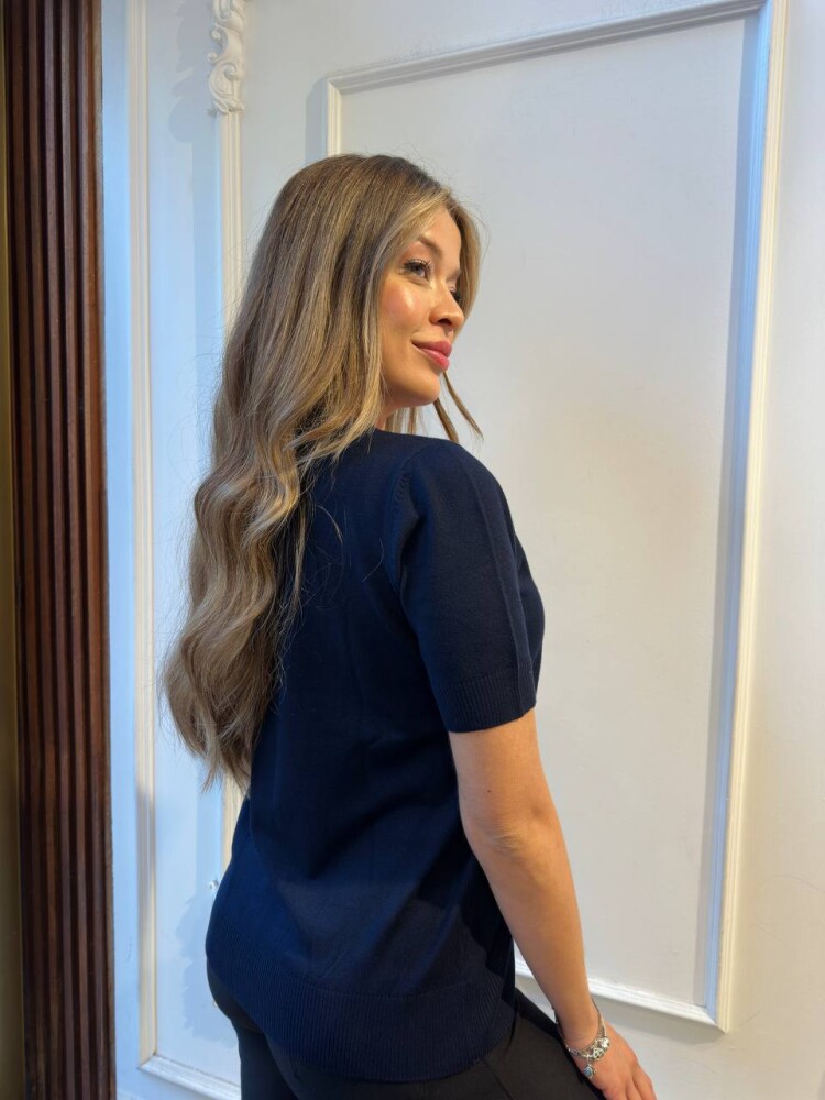 Triko Kazak Taş İşlemeli Lacivert - 31051 | KAZEE (3'lü Set S-M-L) - 6