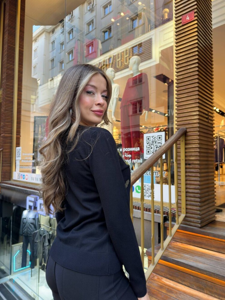 Triko Kazak Taş İşlemeli Lacivert - 32035 | KAZEE (3'lü Set M-L-XL) - 6