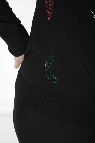 Triko Kazak Tüy Desenli Siyah - 30458 | KAZEE (4'lü Set L-XL-2XL-3XL) - 3