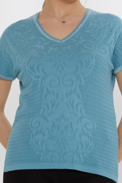 Triko Kazak Yırtmaç Detaylı Mint - 31249 | KAZEE (3'lü Set L-XL-2XL) - 4