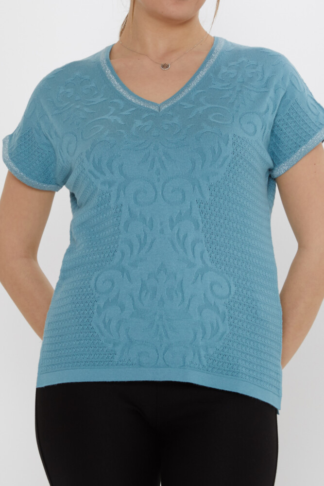 Triko Kazak Yırtmaç Detaylı Mint - 31249 | KAZEE (3'lü Set L-XL-2XL) - 3