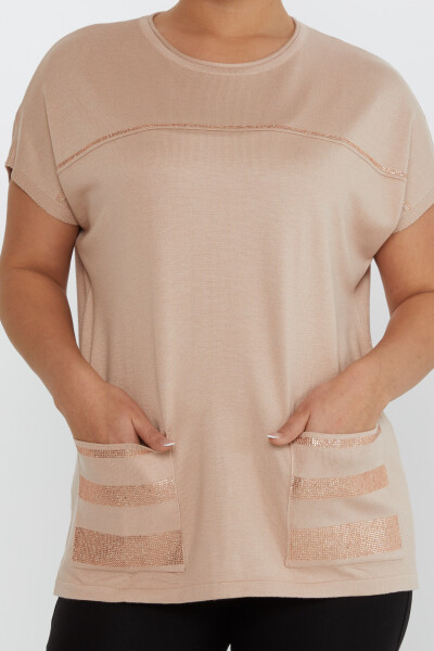 Трикотаж Пудра с карманами для свитера — 30765 | KAZEE (набор из 4 шт. L-XL-2XL-3XL) - 3