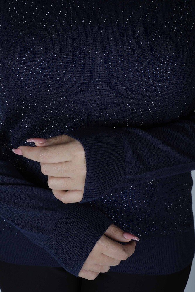 Трикотаж Свитер с длинным рукавом темно-синий - 30687 | КАZEE (набор из 3 шт. L-XL-2XL) - 3