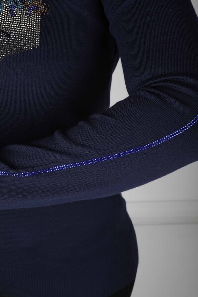 Трикотаж Свитер с карманами и каменным узором, темно-синий - 30473 | KAZEE (набор из 4 шт. L-XL-2XL-3XL) - 3