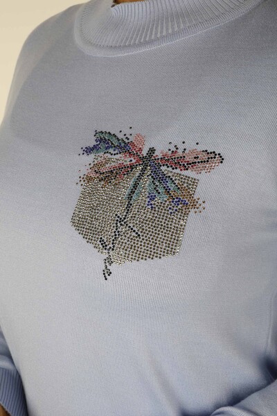 Трикотаж Свитер с карманами и каменным узором Голубой — 30473 | KAZEE (набор из 4 шт. L-XL-2XL-3XL) - 2