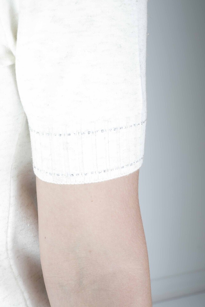 Трикотаж Свитер с блестками экрю - 31028 | kazee (набор из 4 шт. M-L-XL-2XL) - 3