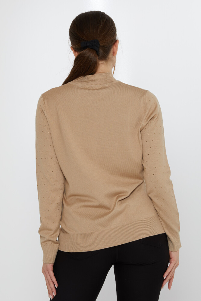 Трикотаж Свитер с каменной вышивкой Бежевый - 31513 | KAZEE (Набор из 3 шт. L-XL-2XL) - 5