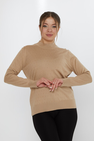 Трикотаж Свитер с каменной вышивкой Бежевый - 31513 | KAZEE (Набор из 3 шт. L-XL-2XL) - KAZEE (1)