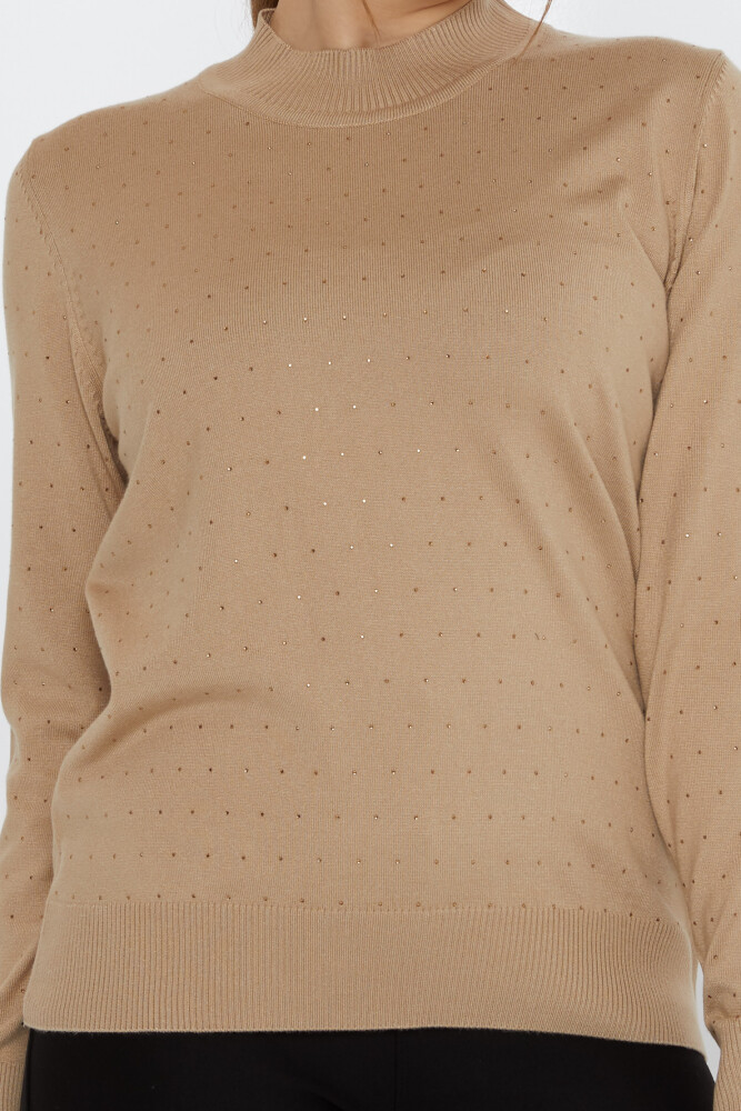 Трикотаж Свитер с каменной вышивкой Бежевый - 31513 | KAZEE (Набор из 3 шт. L-XL-2XL) - 3