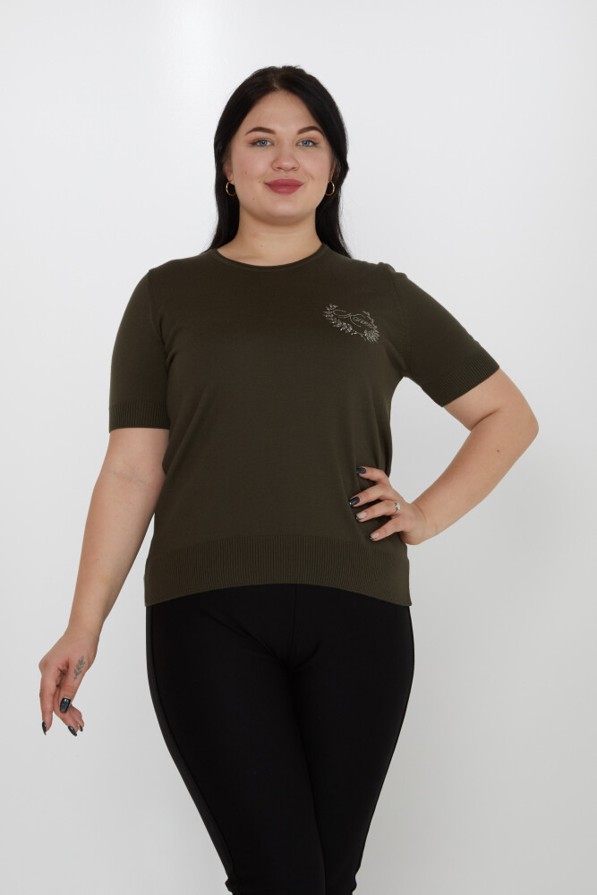 Трикотаж Свитер с каменной вышивкой Вертик - 31773 | KAZEE (Набор из 3 XL-2XL-3XL) - 1