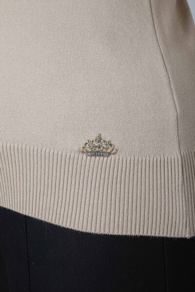 Трикотаж Свитер с коротким рукавом темно-бежевый — 15943 | KAZEE (набор из 3 шт. S-M-L) - 2