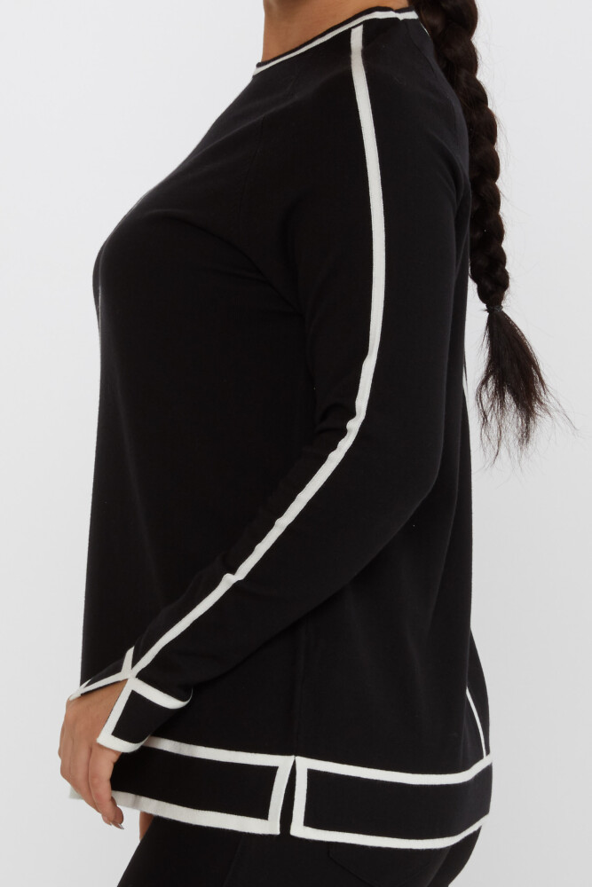 Трикотаж Свитер с разрезом Черный - 31675 | KAZEE (набор из 2 шт. M-L) - 4