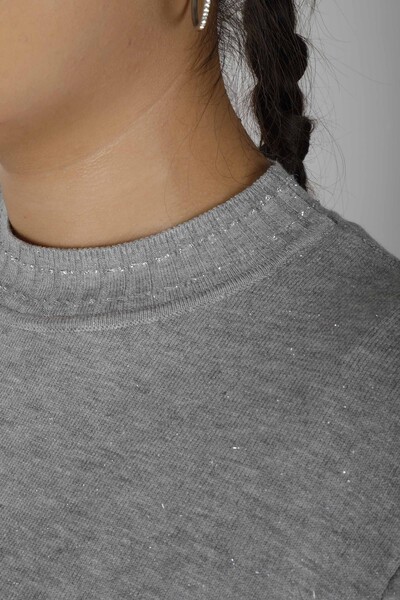 Трикотаж Свитер с блестками Серый - 31027 | КАZEE (набор из 4 шт. M-L-XL-2XL) - 3