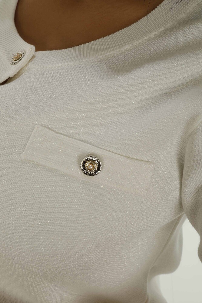 بدلة تريكو مزدوجة كم قصير إكرو - 30798 | كازي (مجموعة من 4 مقاسات M L XL XXL) - 4