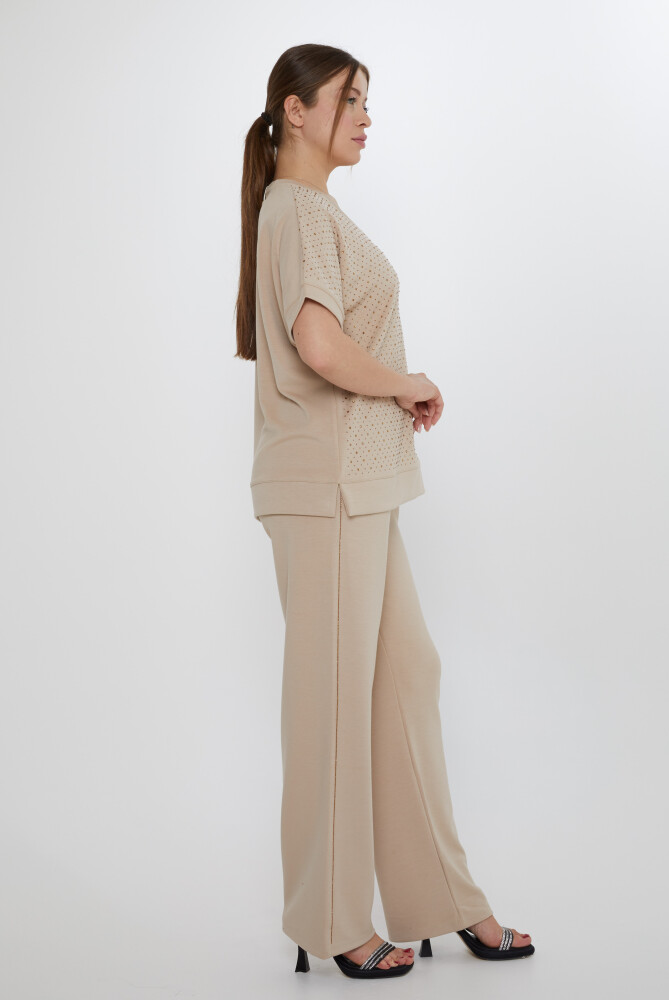 Tuta Set Stone Ricamato Beige - 17867 | KAZEE (Set di 3 L-XL-2XL) - 6